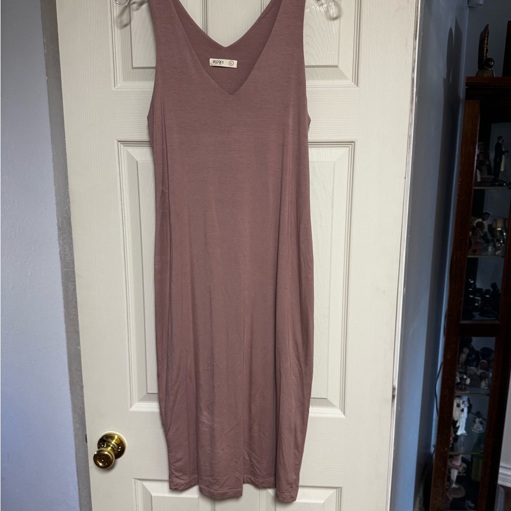 Sozy Mauve V-Neck Sleeveless Dress